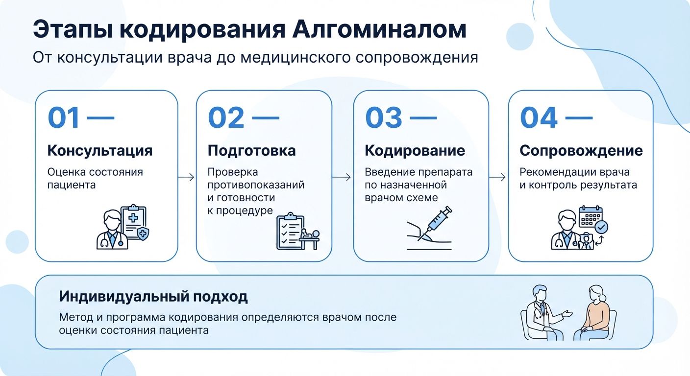 Кодирование препаратом «Алгоминал» в Елабуге инфографика
