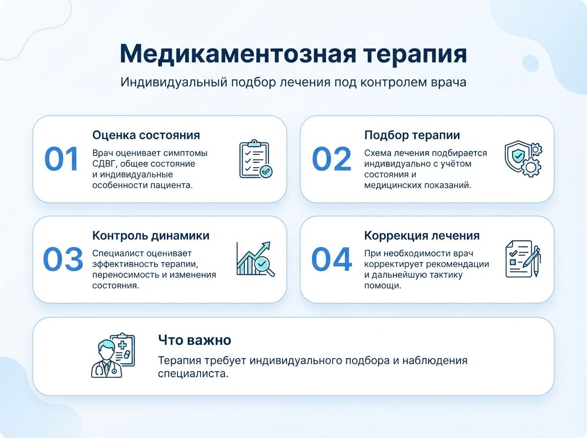Лечение СДВГ в Елабуге у детей и взрослыхинфографика